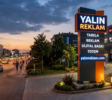 YALIN REKLAM TOTEM TABELA GÖRSELI YOL ÜZERI TOTEM TABELA