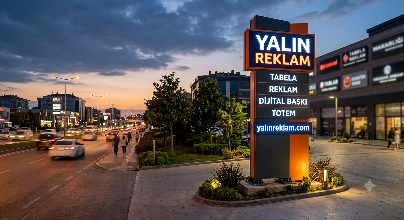 Totem Tabela Ne Işe Yarar Nerede Kullanılır? 1 YALIN REKLAM TOTEM TABELA GÖRSELI YOL ÜZERI TOTEM TABELA